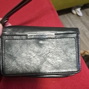 Relic Black Leather Wristlet